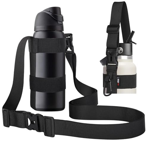 HEYSKAY Water Bottle Holder with Strap Adjustable Water Bottle Sling Strap | Water Bottle Carrier For Owala Flask, Hydro Flask, Stretchable to fit Most Universal Water Bottles, for Walking, Hiking