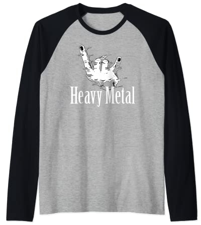 Heavy Metal Pommesgabel Mano Cornuta Metal Hand Metal Raglan