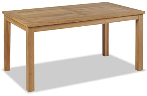 BADJAS Couchtisch Teak 90 x 50 x 45 cm Wohnzimmer Couchtisch Kaffeetisch Living Beistelltisch