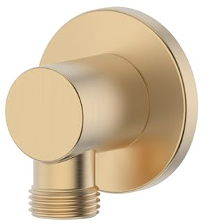 Duttao Wall Supply Elbow for Hand Held shower,with Connector Body and Washer, Wall-mount Hose Connector,without Shower Head and Hose (Brushed Gold) DA-0045-BG