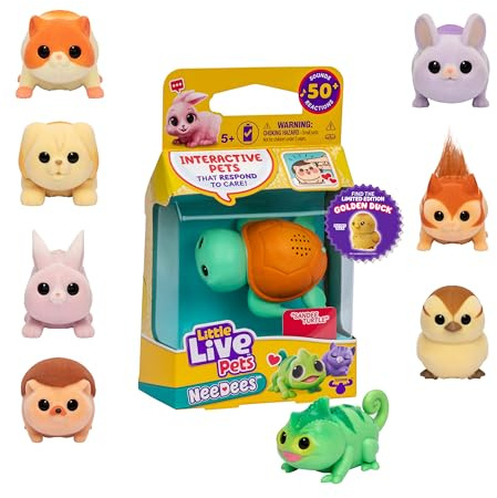 Little Live Pets Needees Jouet électronique interactif pour animaux de compagnie avec plus de 50 sons et suivi des scores, jouets portables pour enfants à partir de 5 ans