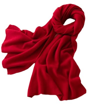 Weicher warmer Strickschal für Damen, Frühling, Herbst und Winter, rot, One size