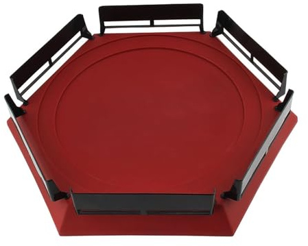 VBESTLIFE Burst Battle Top Spielzeug für Kinder – Hochwertiges PP-Material, Sicherer Rand, Burst Beystadium Kompatibel mit Top-Battle-Spielen, Robustes Kampfspielzeug für Jungen und Mädchen (Rot)