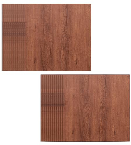 Lot de 24 carreaux de sol en vinyle auto-adhésifs effet bois imperméables pour cuisine, salle de bain, salon (marron foncé)