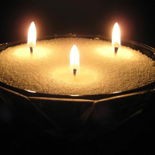 Sable de bougie - 500 g - Perles de cire nacrées - Granulés de cire pour bougies de sable - Granulés de bougie en nacre - Poudre de cire pour faire soi-même une bougie en cire - Pour toutes les