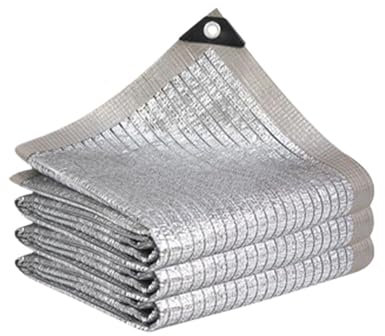 Garten-Sonnenschutznetz, Aluminiumfolie, Sonnenschutz, UV-Schutz, reflektierend, Wärmeisolierung, Markise, 3 x 3 m, für Terrasse im Freien (Größe: 2 x 3 m)