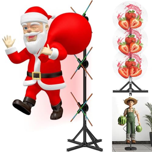 Ventilateur Holographique 3D, PréSentoir Publicitaire Pour Ventilateur De Projecteur Holographique, Lecteur Holographique à LED, Support De Support 3D Pour Panneaux De Magasin, Bar,50CM*3PCS