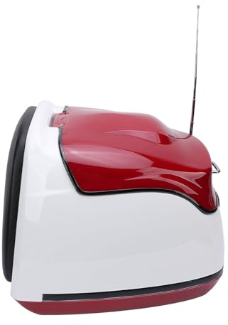 Acouto Top Case de Moto, Boîte de Rangement Arrière 38 L Résistante à l'eau, Design Vintage, Matériau de Haute qualité, Serrure à clé, Montage Universel, pour Motos, Scooters