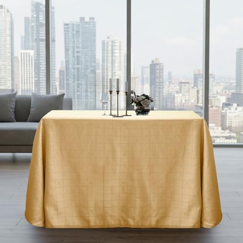 BLUZIMAN Falda Mesa Camilla Rectangular 110x70 Hecho en España 100%, Ropa Camilla con Bordón, Enaguas Enaguillas Faldillas Mesa Camilla Premium (Mantel 260x220cm, Para Mesas de 110x70cm, Beige Dorado)