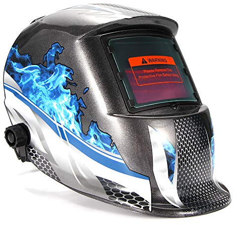 AYKNINGD SchweißHelm, Schweisshelme Solarautomatische Schweißhelm-Schweißmaske Kopfbrille Lichtfilter Schweißkappe Schutzhelm Flachflip-Hälfte 1pc
