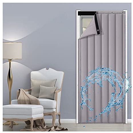 Soundproof Blanket for Door and Window Insulated Door Curtain with Heavy Duty Soundproofing Customizable Grey Size XXL
