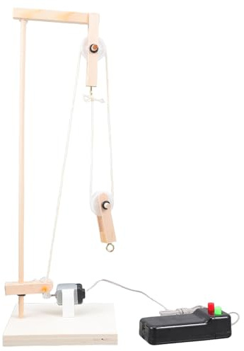 KICHOUSE 1 Set DIY Physik-Flaschenzug-Kran-Kit: Lehrmittel mit Flaschenzügen und Halterung – Ferngesteuertes Wissenschaftsexperiment-Set für praktisches Lernen