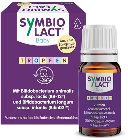SymbioLact Baby Tropfen mit Bifidobakterien, 1 x 8 ml | Speziell für Babys und Kleinkinder, unterstützt Darmgesundheit und Mikrobiom-Entwicklung, bei Koliken