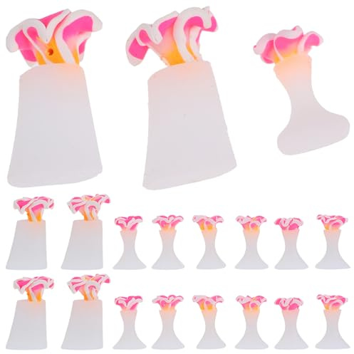 Anneome Zehenspreizer 3 Satz mit Multifunktionaler Anwendung Wiederverwendbare aus Silikon zur Nagelpflege in Rosa für Maniküre und Pediküre
