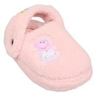 Peppa Pig Girls Slippers – Toddler Kids Pink Fleece Indoor House Shoes with Soft Plush Lining and Non Slip Sole (Pink UK 6-EU23)