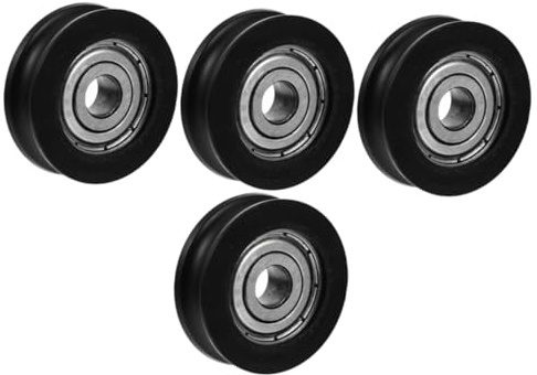 Gogogmee 4 pezzi Ruote Scorrevoli Cuscinetto con Puleggia U per Porte Scorrevoli Rotelle Nylon Resistenti per Finestre e Serramenti Guida Scorrevole