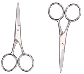 Alipis Forbici per Barba e Baffi 2 Pezzi in Acciaio Resistente Antiruggine per Rifinitura Precisa da Uomo per Uso Domestico e Professionale