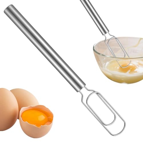 Manuale | Bacchetta per Mescolare in Acciaio Inossidabile,Frusta Manuale | per Dolci Cioccolato Cottura Cucina Casa Ristorante Pasticceria Chef e Principianti