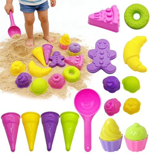 Generisch Sandformen für Kinder,17-teiliges Baukasten-Set - Kleine Sandspielzeuge - Familienspaß für Sommerferien am