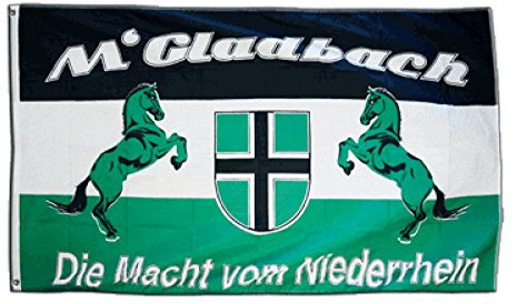 Fahne/Flagge Mönchengladbach - Die Macht vom Niederrhein + gratis Sticker, Flaggenfritze®