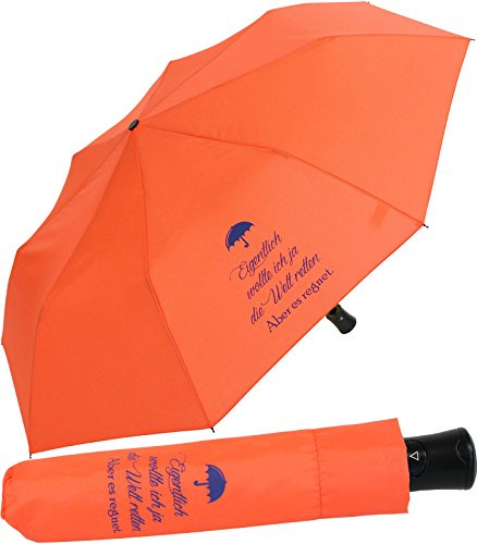 mybrella Mini Taschenschirm stabil Auf-Automatik bedruckt Eigentlich wollte ich …