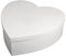 Rayher 67293102 Boîte Coeur en paper mâché, FSC Rec 100%, Blanc