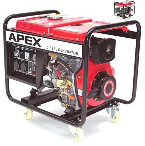 E-Start Diesel Generator Stromerzeuger Notstromaggregat 2500 AWZ Stromaggregat E6283, 3.1kW, 211ccm Diesel, Elektro Starter