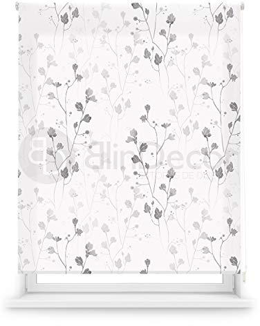 Blindecor Flores | Estor Enrollable Translúcido con Estampado Impresión Digital | Modelo Bloom | 130 x 180 cm (ancho por alto) Tamaño de la Tela 127 x 175 cm | Estores para Ventanas