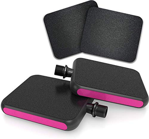 MOTOBICYCLES Reflex Urban Pedal Pink + 2 Ersatz Grip Oberflächen - das ultimative City- und Tourenpedal für alle Schuharten - Innovative Citybike, E-Bike Flat Pedale