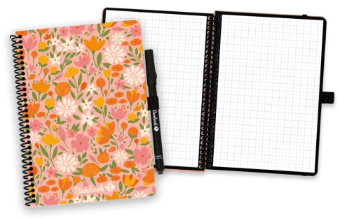 BAMBOOK - digitales notizbuch mit stift-A5-Blumen Sommer-Kariert - Digital notebook