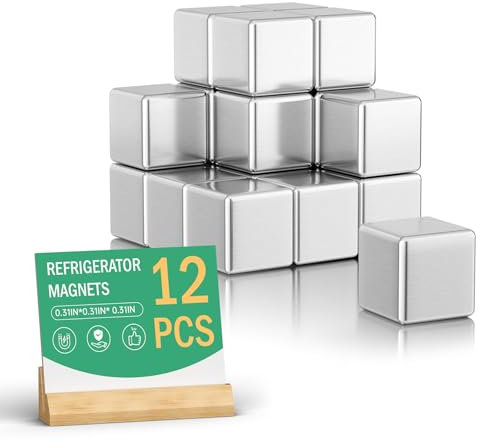 12 Stück 8 x 8 x 8 mm Starke Magnete, Kühlschrank Magnete für Handwerk, Magnet Klein, Permanent Magnet für Whiteboards, Aufkleber, Foto