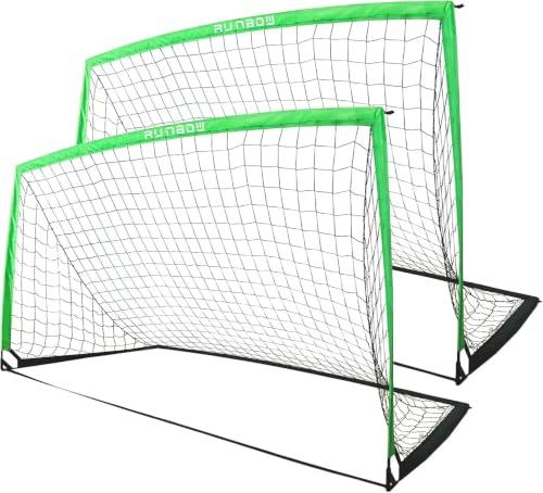 274 x 152cm Kinder Fußballtor, Faltbar Outdoor Übung Fußballnetz für Garten | klappbar Jugend Indoor fußball tor Sport Spiele erwachsene Training Fussballtor mit Carry Bag für Weihnachten Geschenke