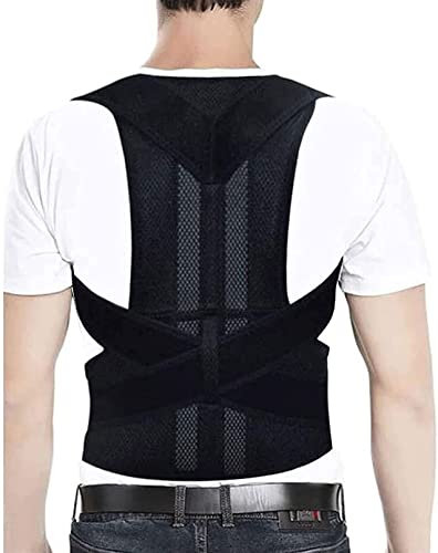 DERBUT Haltungskorrektor Lordosenstütze Rückenstütze Männer Frauen Orthese Taillentrainer Haarglätter Korrigieren Buckliger runder Schultergurt Unisex Anpassen der Körperhaltung Geschenk