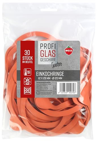 Weck Bolsa de 30 anillos de goma, 112 x 128 mm, diámetro de 120 mm (arandelas de goma, vasos de cocina) 76136