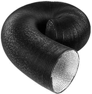 Tubo Climatizzatore Tubo composito da 6 pollici for cappa da cucina Tubo di scarico Tubo flessibile in alluminio spesso a tre strati Lunghezza telescopica 59 pollici Condotto di ventilazione di scaric