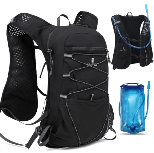 BBAIYULE® Trinkweste, Rucksack, Radfahren, Wasserrucksack, Radfahren, Trinkweste für Marathon, Trailrunning, Wandern, Radfahren, Klettern (Rucksack mit 1,5 l Blase)