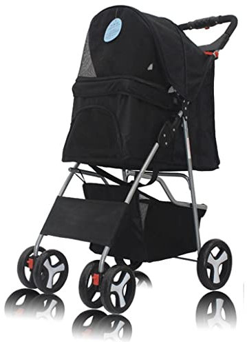 PAHION 2-in-1 Hundebuggy Hundewagen Mit Klappfunktion Pet Jogger Tiere Wagen Mit Netzfenstern Erfrischend Und Atmungsaktiv Buggy Stroller Max, Beladung 15 Kg (Color : I)
