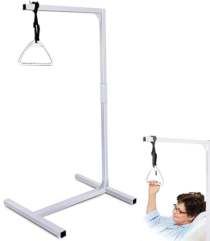 Barra trapezio per letto con supporto per sollevamento – maniglie di assistenza per trazioni per disabili per anziani e disabili. Guida per disabili bariatrica per la mobilità del letto e assistenza