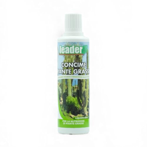 LEADER, Concime Piante Grasse, Nutrimento Per Piante Grasse In Vaso o Giardino, Ideale Per La Crescita Sana e Robusta, Preserva la Bellezza Della Pianta, Formato Liquido 500g