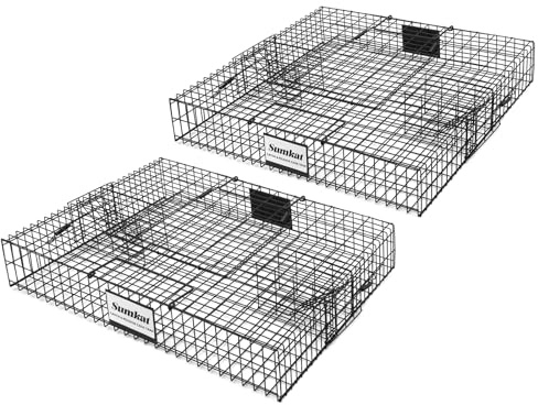 Sumkat Squirrel Trap Live Rodent Cage for Humane Catch and Release, Holds up to 25 Squirrels, 2 Traps