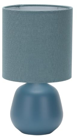Luxus Tischlampe Amsterdam - Blau - H28xØ15 - Armatur E14 - Keramik - Schlafzimmer - Wohnzimmer - Schreibtischlampe