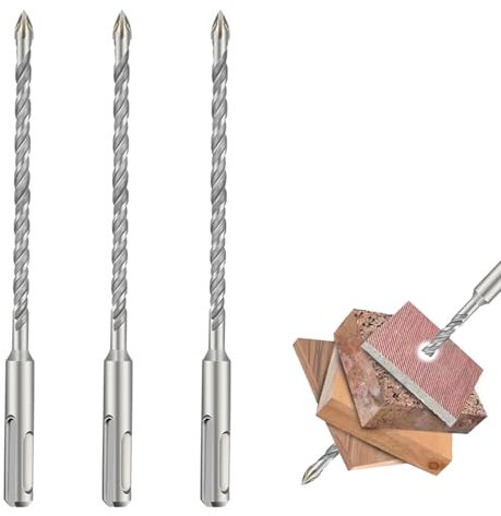 JOYOLA 3 Pezzi SDS Plus Punte da Trapano, 6 x 160 mm Trapano per Cemento, Punta Martello Perforatore con 4 Taglienti in Metallo Duro per Forare Pietra, Cemento, Pietra Naturale, Muro di Mattoni