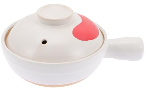 SECFOU Casserole Terre Cuite Pour Cuisson Sur Pot à Soupe Traditionnel Avec Poignée Pour Plats Mijotés Et Bouillons Maison