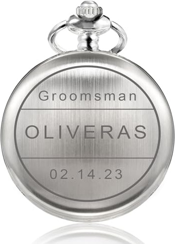 TREEWETO Personlig graverade herrfickur anpassade för make marskalk bästa man son pappa pojkvän kärlek fästman årsdag födelsedag, SILVER