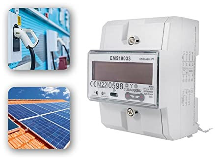 SOFTTO Leistungsschalter EM519033 RS485-Modbus-Dreiphasen-PV-Solarenergiezähler mit MID-Zulassung Energiezähler