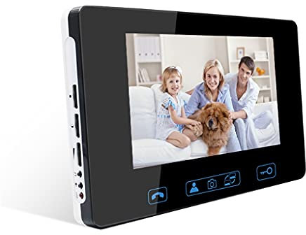 IUBGFTO Campanello citofono WiFi Monitor Touch Screen da 7 Pollici Campanello Esterno Telecamera videocitofono Wireless per Sistema di Sicurezza Domestica
