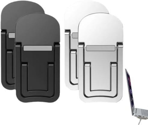OHREN 4 Alzatina Portatile Per Tastiera, Autoadesiva, Per Mini Laptop, Invisibile, Per Scrivania, Piedini Pieghevoli Per Laptop Con Silicone Antiscivolo