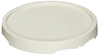 FUHAI-666 Sottovaso per Piante Vassoio raccogli Gocce Rotondo for Piante da Giardino, Supporto for Pallet, sottovaso in Resina for Fiori Contenitore per vasi di Fiori(Beige,Piccolo)