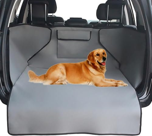 TYUIGHF Kofferraumschutz Hund, für VW Passat Typ B7 3C Variant/Kombi ab 2010-2013 2014 Kofferraum Schutzmatte Hunde,Kratzfeste und Wasserabweisende Autodecke Hund,132 * 104-B/Grey