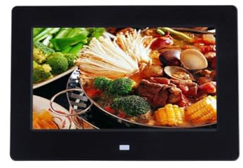 Cornice Digitale ad Alta Definizione da 7 Pollici, Lettore Video per Album fotografici elettronici, Schermo pubblicitario, Uso Domestico e Commerciale(Nero)